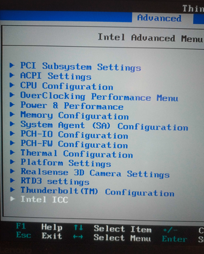 New BIOS settings